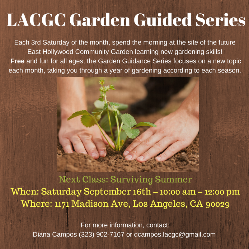 lagardencouncil's tweet photo. Sign up for our FREE September 16th gardening class. 
Attention: August 19th class has been canceled. https://t.co/zdEBZqz7U6