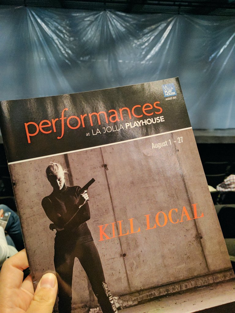 SamanthaTatro's tweet photo. It was a two show weekend @ljplayhouse -- loved finishing off the weekend with #KillLocal, a hilarious &amp;dark &amp;haunting play. https://t.co/p3az1PVS62