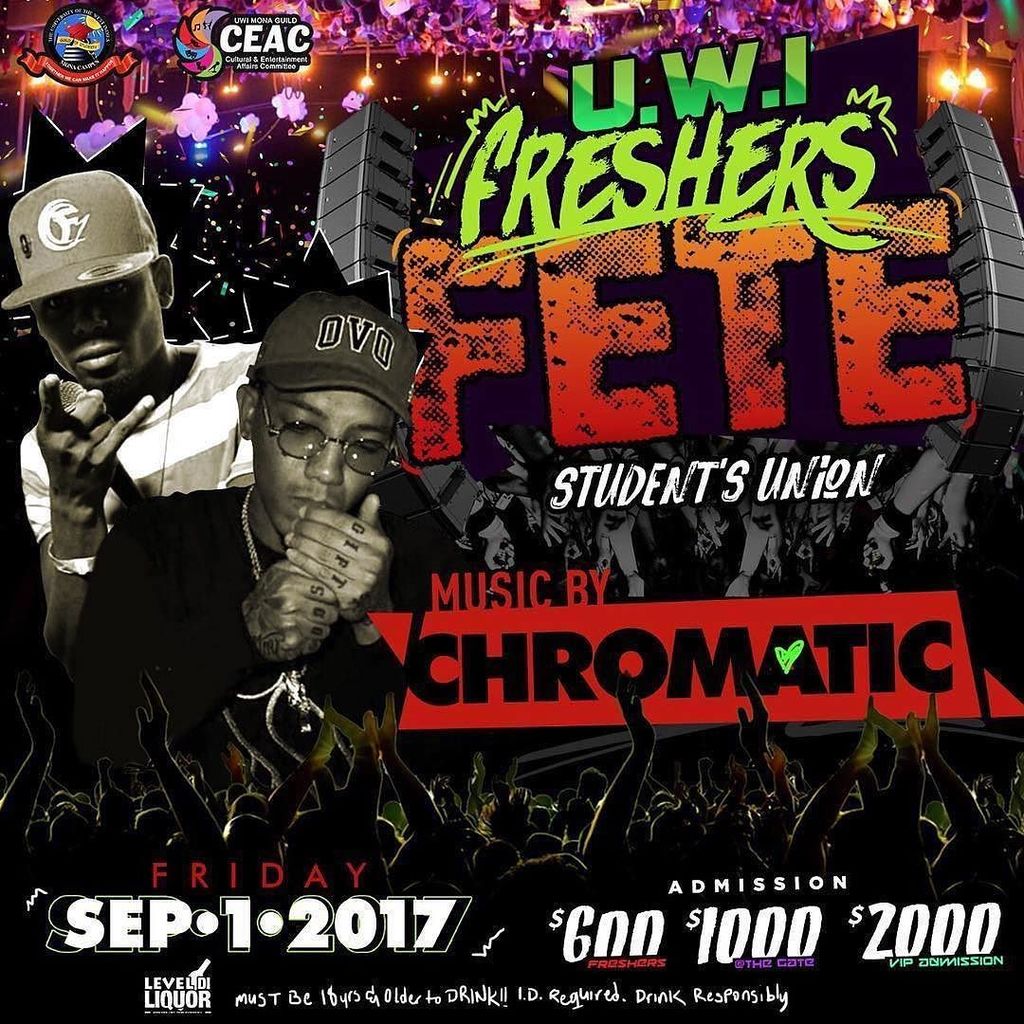 #Repost <a href="/breakin_brad/">.</a>
・・・
It's the season for tips 🖊

The ultimate tip: Don't miss <a href="/chromaticlive/">CHROMATICLIVE</a> at UWI Freshers'… ift.tt/2vVJYiF