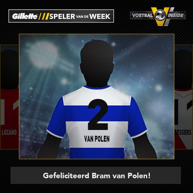 .<a href="/PECZwolle/">PEC Zwolle</a> -speler Bram van Polen is de eerste Speler van de Week van dit seizoen, gefeliciteerd! 🏆  #voetbalinside #Gillette