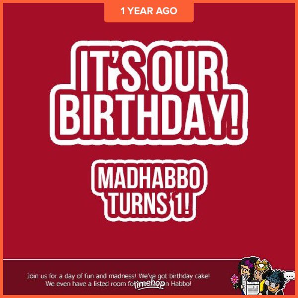 This means today would’ve marked <a href="/MadHabbo/">MadHabbo</a>’s 2nd Birthday! #RIPMH #THv6 #ThisHabboIsBae