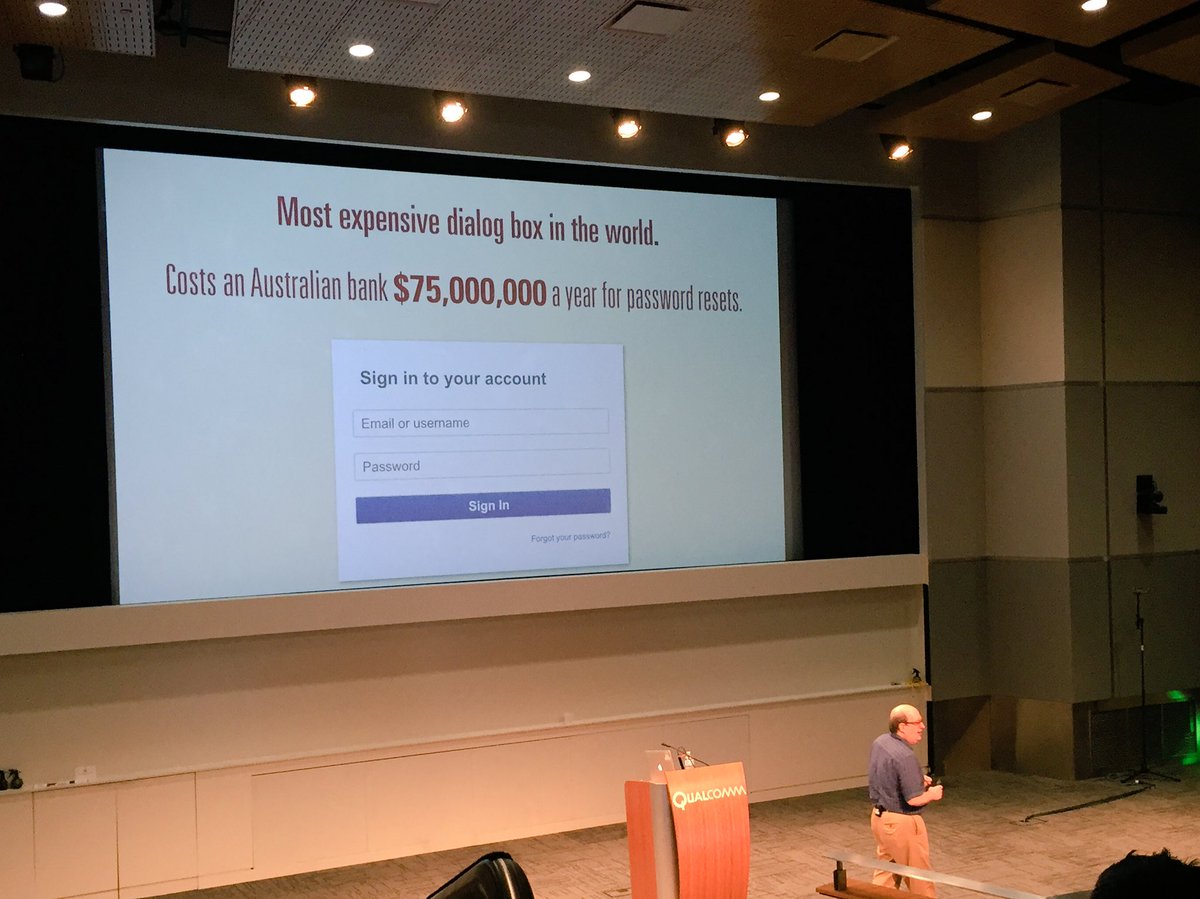 julieMofSD's tweet photo. The most expensive dialog box in the world: sign in. @UXSpeakeasy #uxsecurity https://t.co/D7vjVDdWto