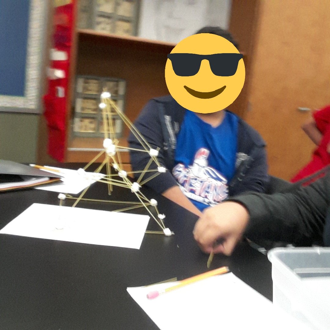 SCIENCEwRamirez's tweet photo. My engineers did great work today! Who can build the tallest tower using spaghetti? #proudtobepusd #SimonsSpartans #sciencewithramirez https://t.co/WMoDsM6SRA