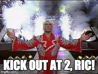 HouseShow_Joe's tweet photo. #GetWellSoon @RicFlairNatrBoy #KickOutAt2 #KickOutRic #WWE #GOAT #tobetheman #youcantbeattheman https://t.co/lJpuCK6Bd1