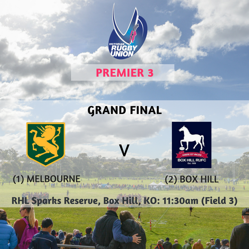 RugbyVictoria's tweet photo. Grand Final Times
Box Hill this coming Saturday August 19th.
Find below your Divisions kick-off time (2 of 2)
#finalsfooty https://t.co/ViMu5tvHhR