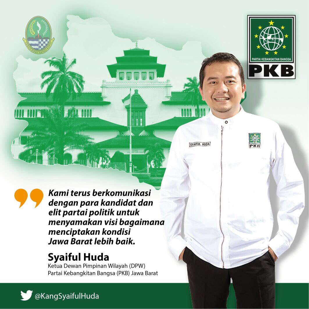 Kata @KangSyaifulHuda, dirinya sdh komunikasi dgn Kandidat Pilgub Jabar &amp; elit politik utk jdkan Jabar lbh baik.<a href="/ridwankamil/">Ridwan Kamil</a> <a href="/DediMulyadi71/">Kang Dedi Mulyadi</a>