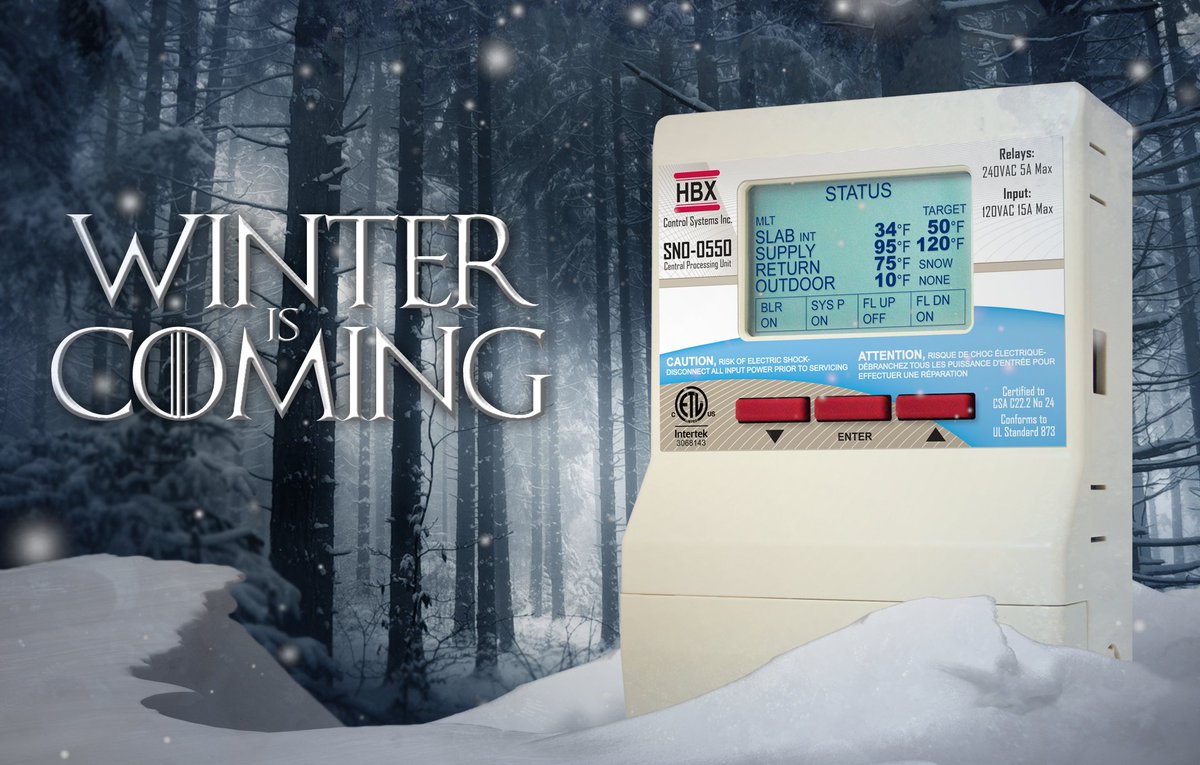 Get ready for winter with the HBX Wi-Fi Enabled Snow Melt Control. Learn more at hbxcontrols.com/snowmelt.php #snowmelt#HBX#radiant#hydronics