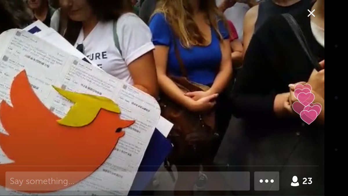 judy's tweet photo. .@StopMotionsolo on #Periscope: live outside Trump Tower at a protest to greet pendejo in chief #defendcville #cvill https://t.co/UuFYZKBvpq https://t.co/TOOEkoT22K
