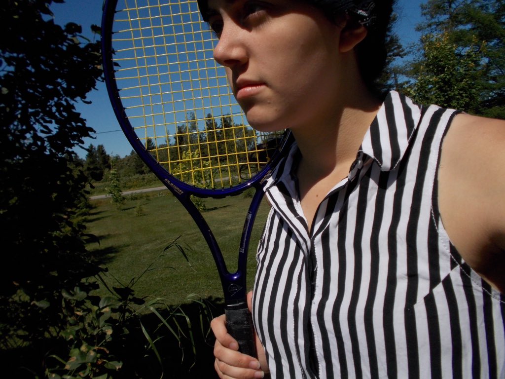 StpGabrielle's tweet photo. I could be @CaroWozniacki or @milosraonic but I can't even make an ace ☹️ https://t.co/KdW2xaSNzY