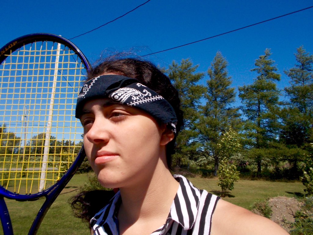 StpGabrielle's tweet photo. I could be @CaroWozniacki or @milosraonic but I can't even make an ace ☹️ https://t.co/KdW2xaSNzY