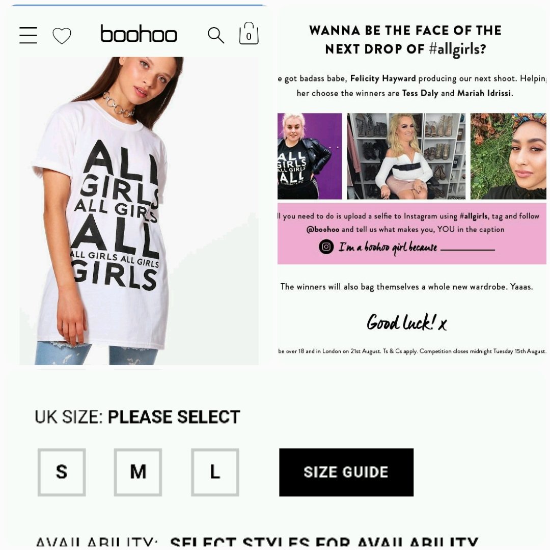 DebzLouiseBlog's tweet image. #allgirls invited to take part in @boohoo campaign... can't wear the clothes if you're bigger than a large though! 😂 #weareallgirls