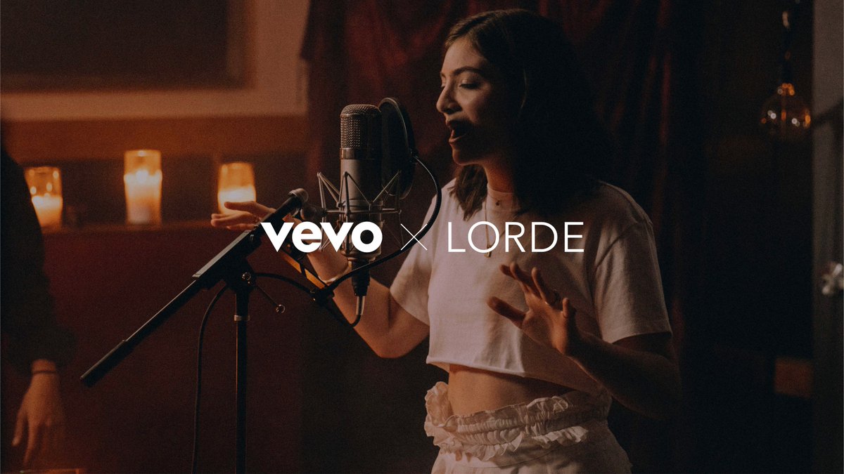 Vevo's tweet photo. Tomorrow // #VevoxLorde https://t.co/ucmG5zr59y
