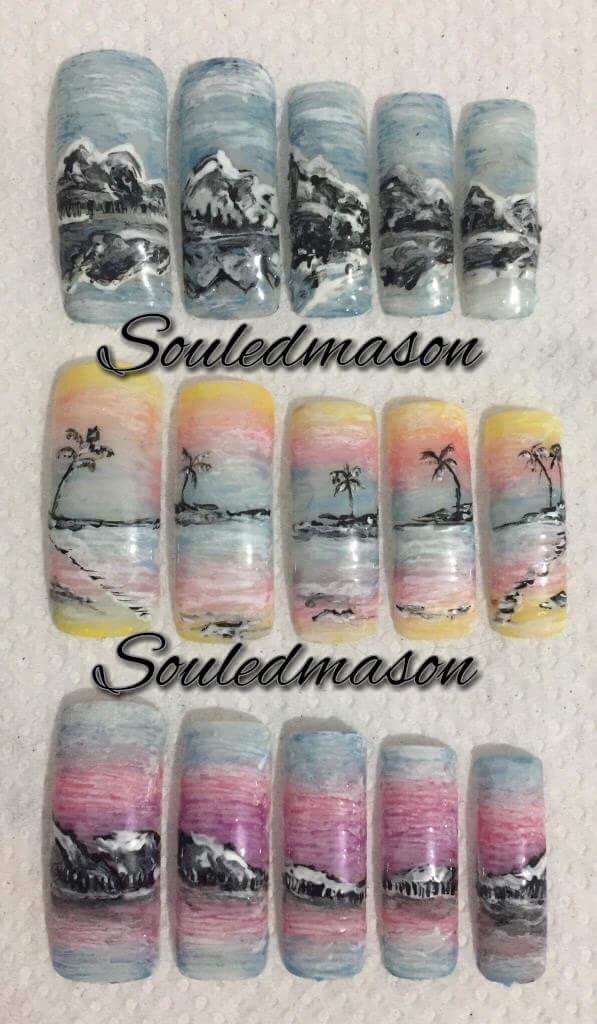 souledmason's tweet photo. #nails #nailart #nailsonfleek #nailswag #nailsoftheweek #nailsofday #mountains #seaside #sea #palmtrees #nailtech #summernails #winternails https://t.co/u4VtjRk0Nf