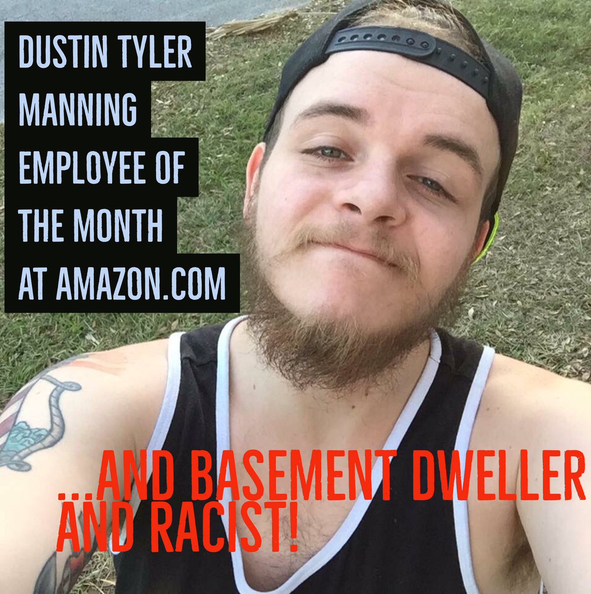 TetillaDeMario's tweet photo. @roroism @amazon @YesYoureRacist Employee of the month at @amazon ...#basementdweller and #racist from #Kentucky! Tag a #bigot! @SpeakerRyanDick #racism #AltRightTerrorists https://t.co/lYz0cpN4Db
