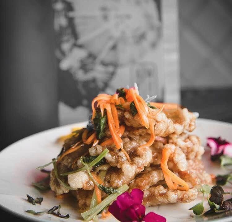 Artwok's tweet photo. GUO BAO ROU - Our take on Crispy Pork. Beautiful, isn't she? #artwoknz #foodisart #chinesecuisine https://t.co/Gfng8ZE8lm