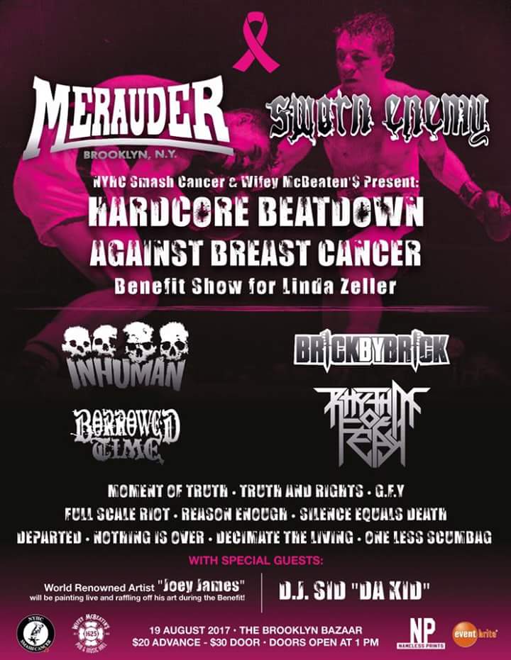 DTL_BX's tweet photo. Saturday at @BKBazaar w/ @meraudernyc @SwornEnemyNYC and others. We go on at 3:10

#NYHCSmashCancer #WBGear #NamelessPrints #NYHC https://t.co/ElDqtoCgCV