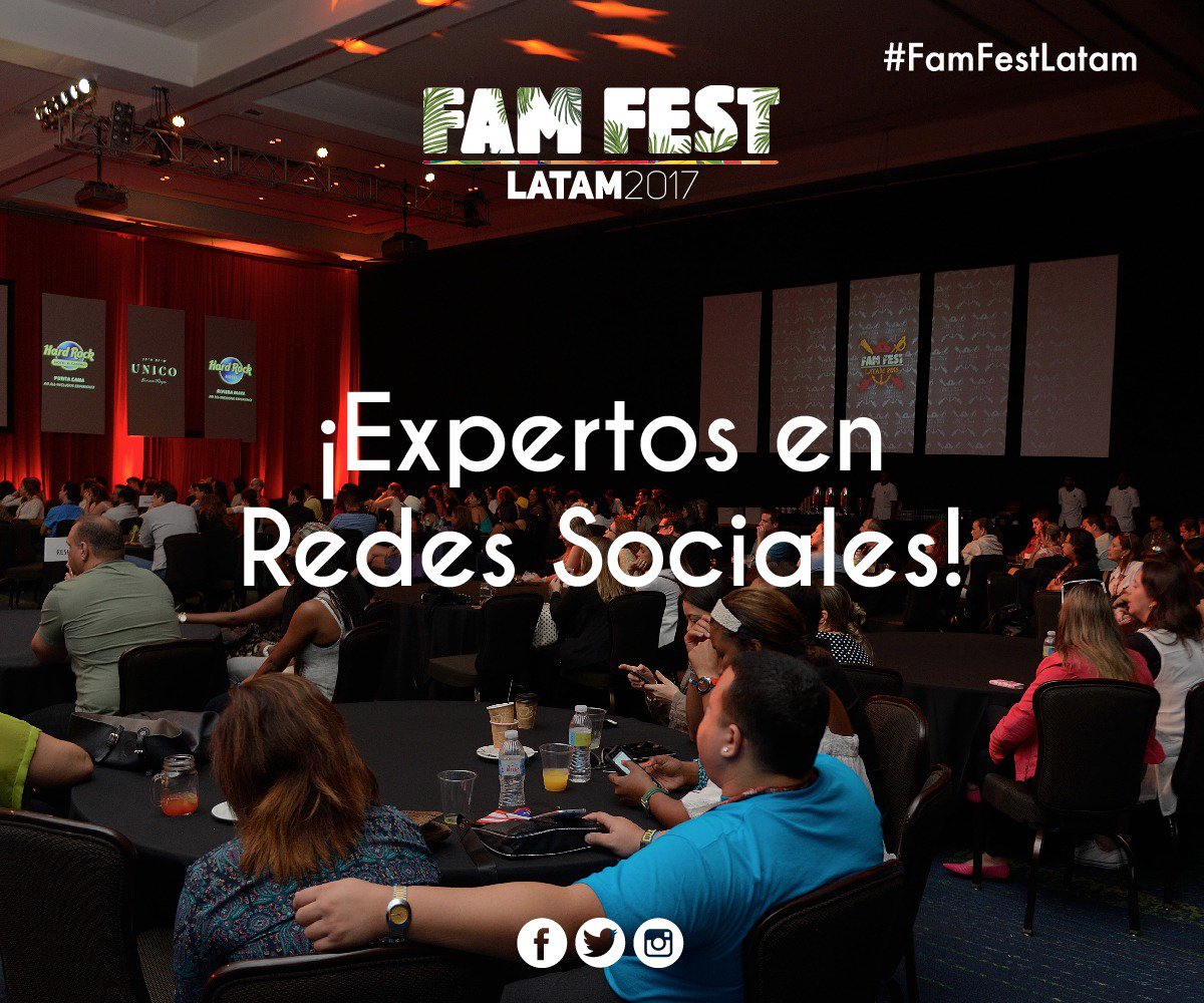 FamFestLatam's tweet photo. Capacítate en los temas más actuales de Redes Sociales para Agentes de Viajes #FamFestLatam #RCDlatam https://t.co/2NqctBYADq