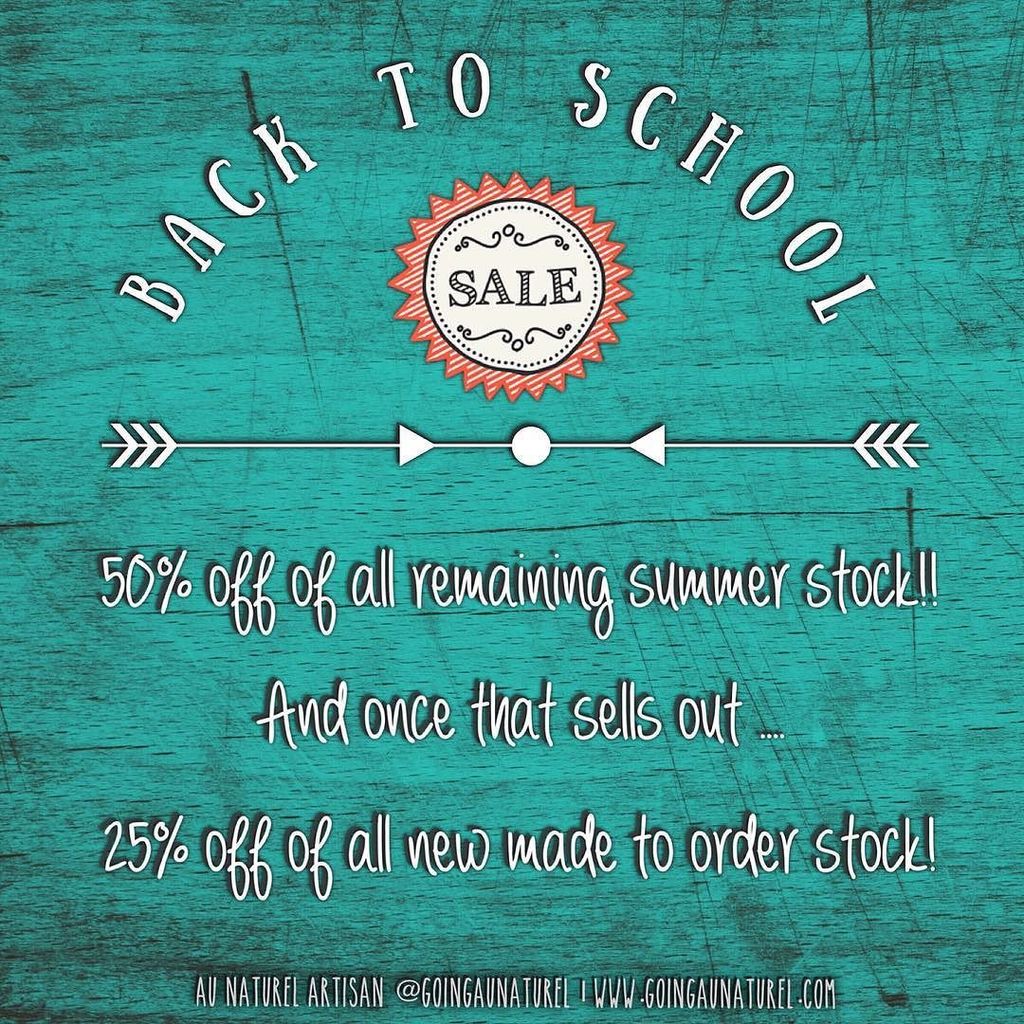 It's that time of year again! Time for all of the BACK TO SCHOOL Sales! And Au Naturel is not going to disappoint.… bit.ly/2uIORaU