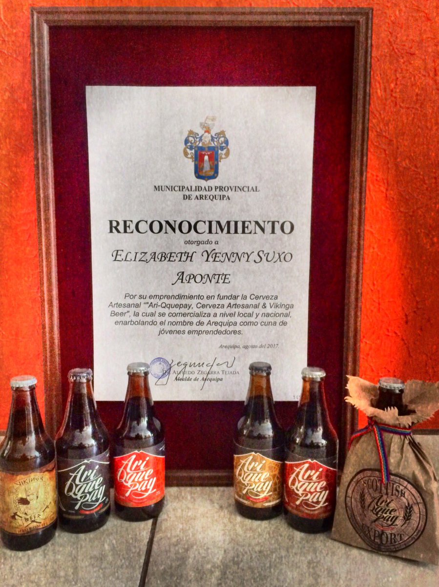 PeruBeer's tweet photo. Un gran Orgullo por haber sido Reconocida por la Municipalidad de Arequipa y su Alcalde Dr. Alfredo Zegarra, Gracias AQP, Familia y Amigos! https://t.co/d5IpRBcn1r