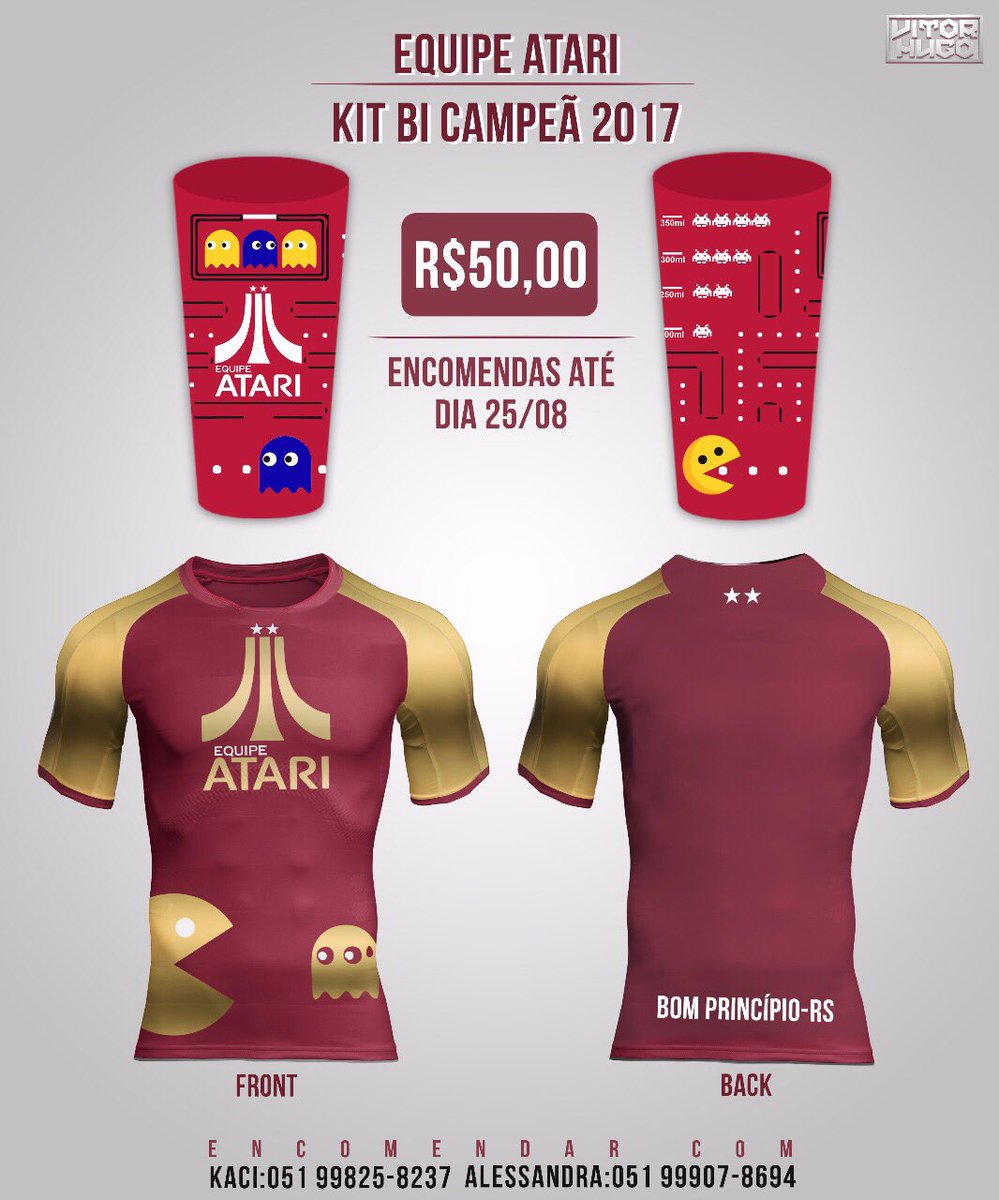 EquipeAtari's tweet photo. Corre e encomenda o teu KIT BICAMPEÃO 🏆🏆 #VemPraAtari https://t.co/WM05wsl5zv