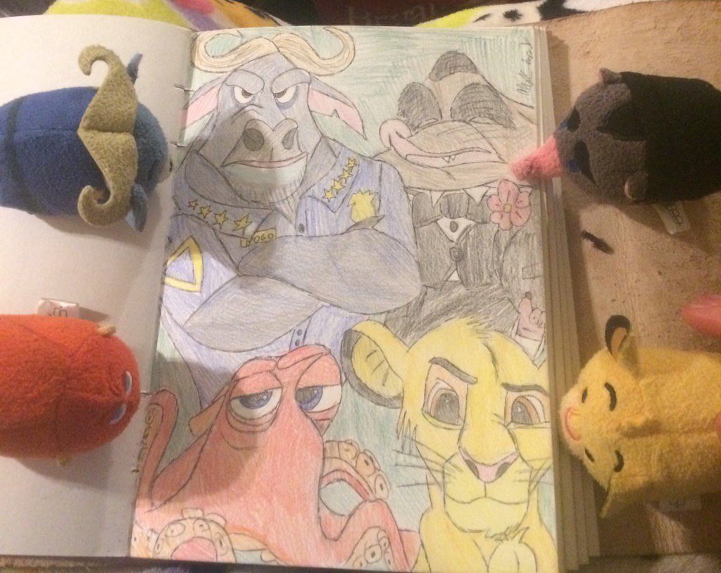 AlexLienau's tweet photo. Chief Bogo, Mr. Big, Hank, and Simba https://t.co/JnAB8CtafL