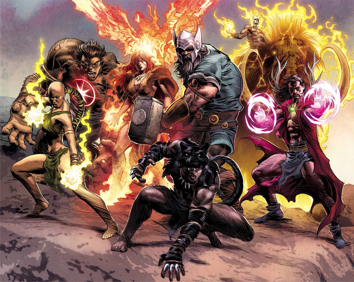 IGN's tweet photo. Witness the Avengers 1,000,000 BC assemble for the first time in this exclusive #MarvelLegacy preview. https://t.co/2xwno6L5gu https://t.co/iDo2ndGamm