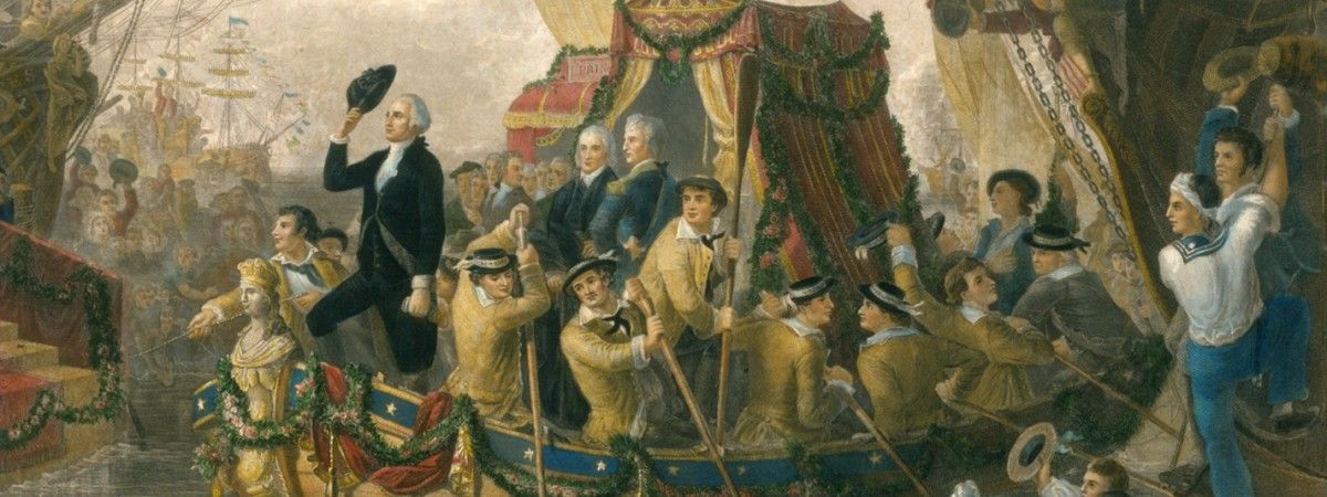 GWBooks's tweet photo. What was it like arriving for the first inauguration? Read more about GW's journey https://t.co/fXWZNXtnUE https://t.co/zEb25O9XMf