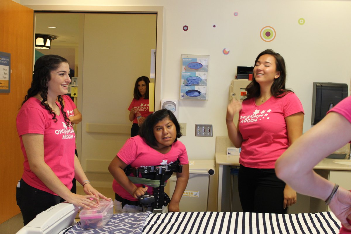 UCLAMCH's tweet photo. Volunteers from the #OnceUponaRoom Foundation came to @UCLAMCH to decorate patients’ rooms and brighten their hospital stays. #ItBeginswithU https://t.co/9r1aUrPZl0