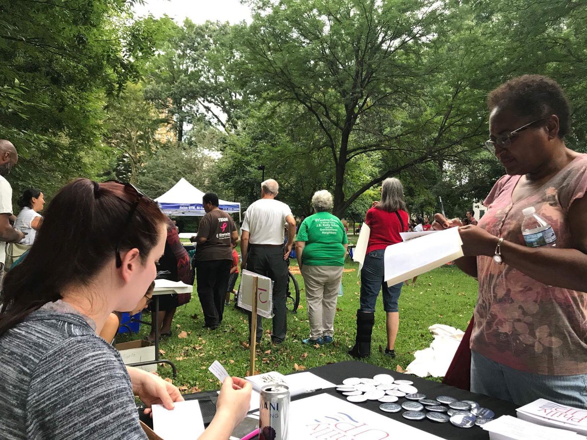 TuesdaysToomey's tweet photo. Proud to be part of #ResistanceSummer at Vernon Park this evening with @HelenGymAtLarge @Krasner4DA. #PhillyUP #PhillyShowsUP https://t.co/CsWWdoWfla