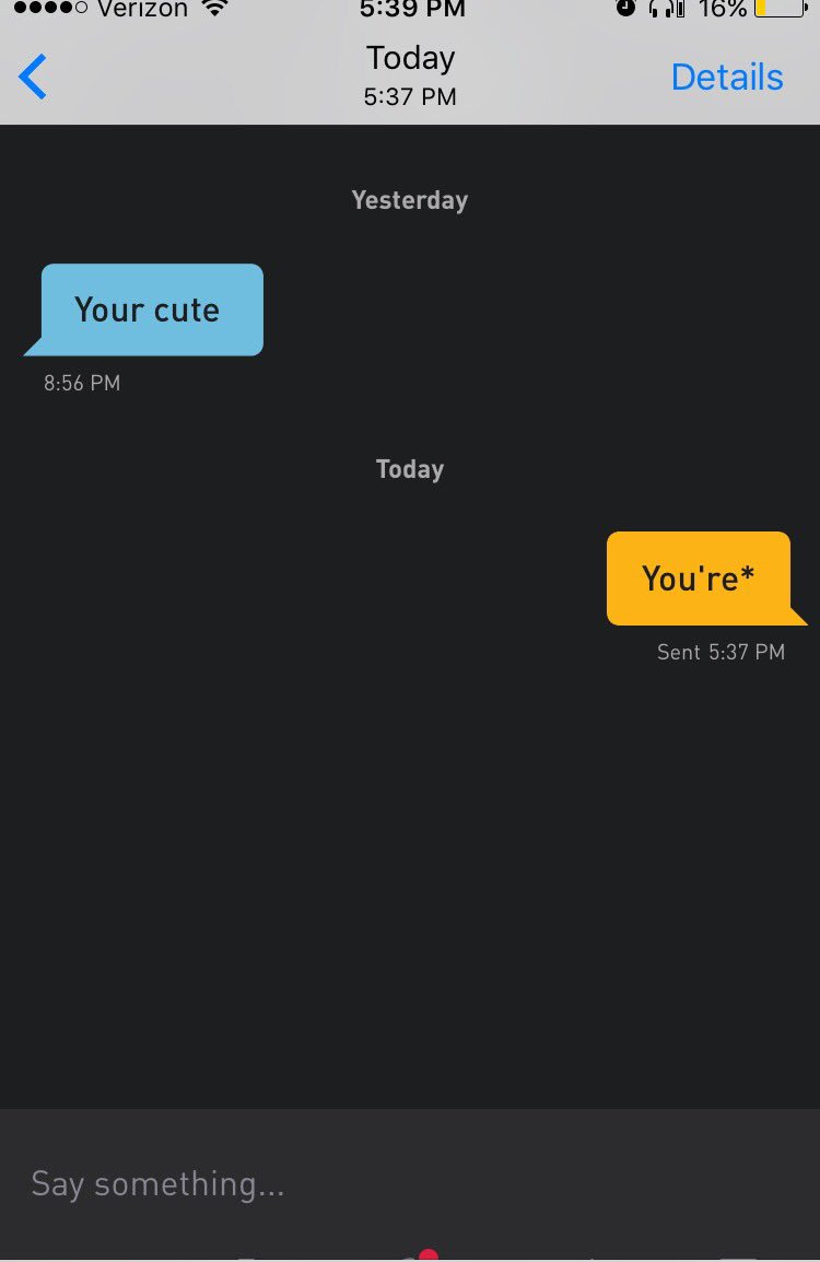jesse_oxenberg's tweet photo. It's @Grindr. You can at least use proper grammar. https://t.co/1B6kT1Fbae