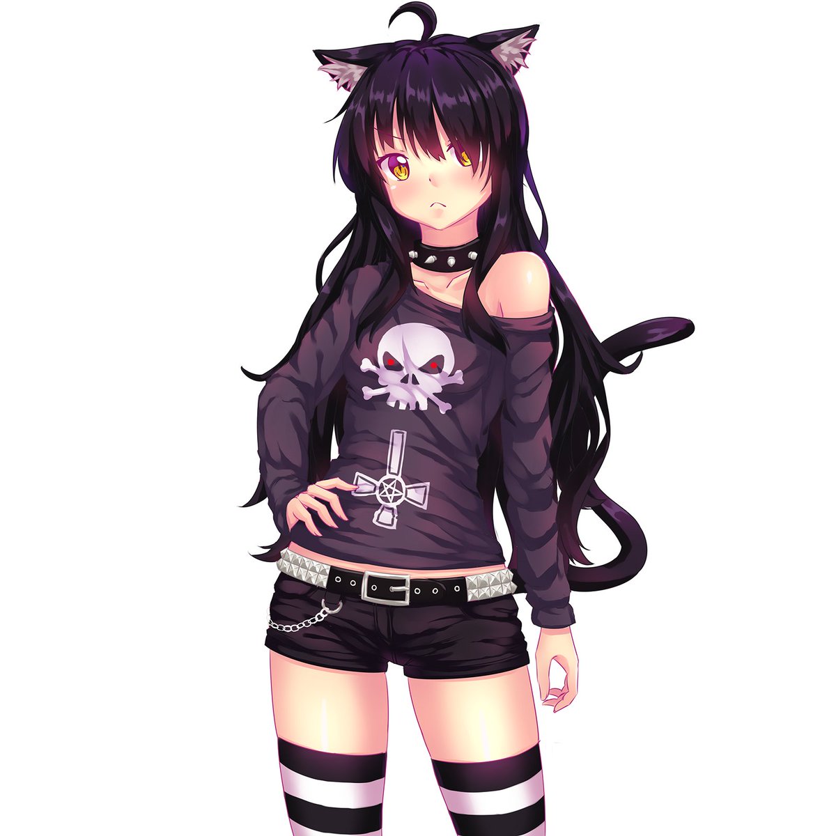 Tiffy - ENG Vtuber/Catgirl on Twitter: "Goth Cat Girl! ♠️… "