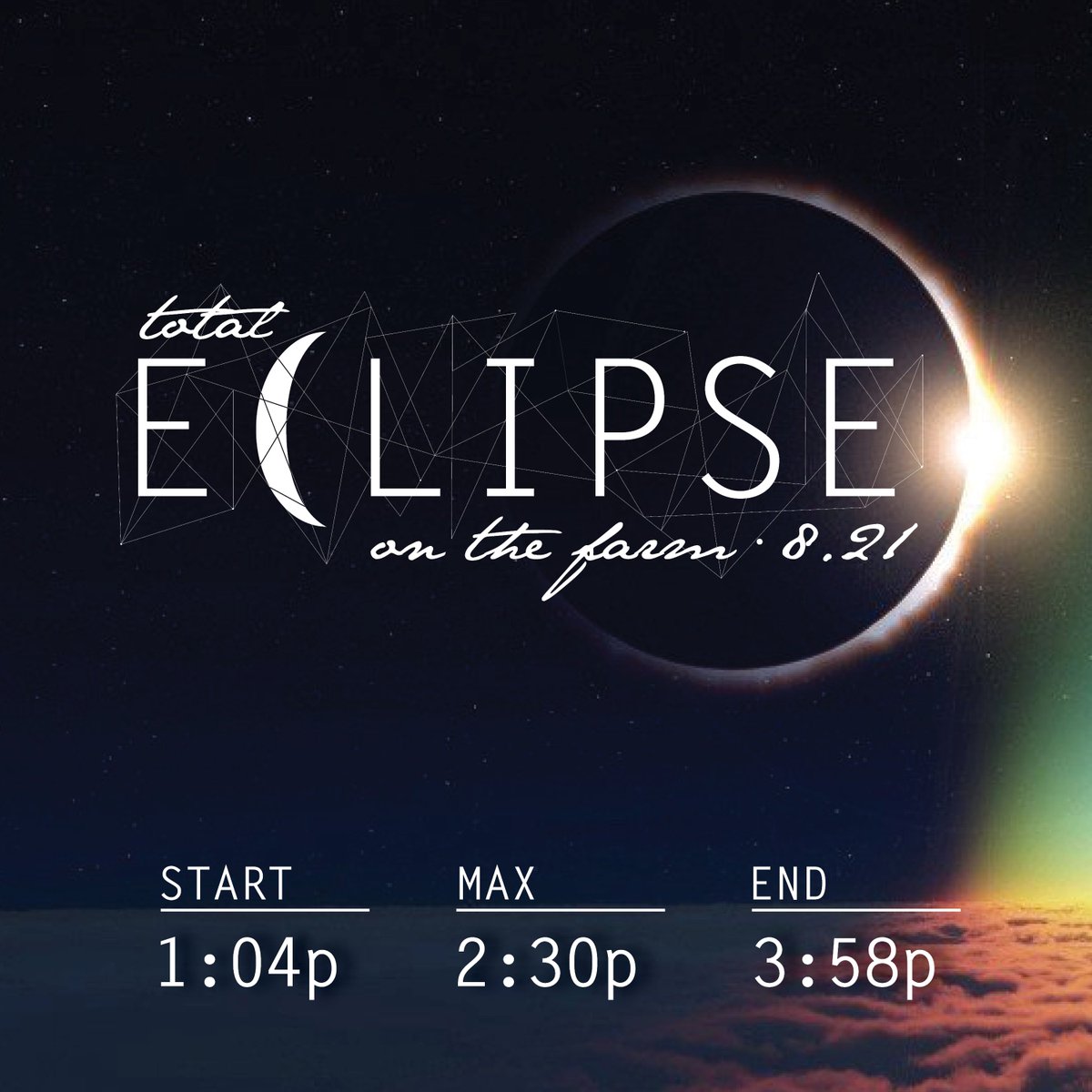One week from today, join us at the FARM for the ECLIPSE! #eclipse