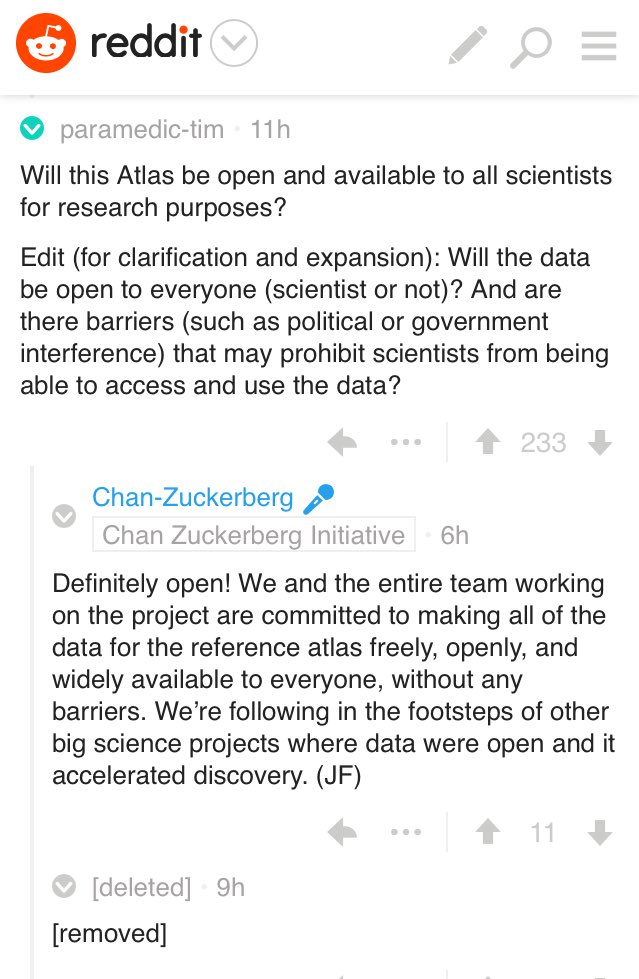 So is 'Definitely open' a reversal (or revision) of the Chan Zuckerberg Initiative's prior policy on open data? And why the deletions?