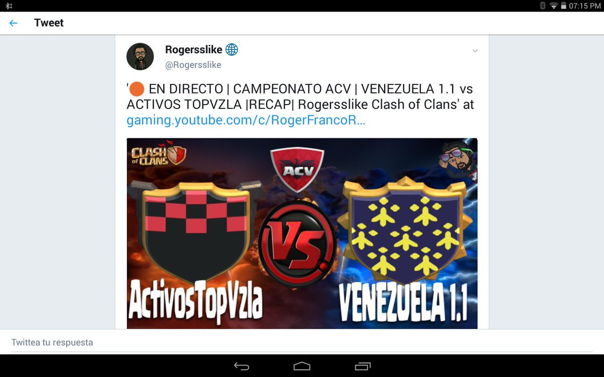 ActivosTopVzla's tweet photo. war de buenos ataques , buena war de @venezuela11_    @ACV_COC https://t.co/j5BmAzKsw0