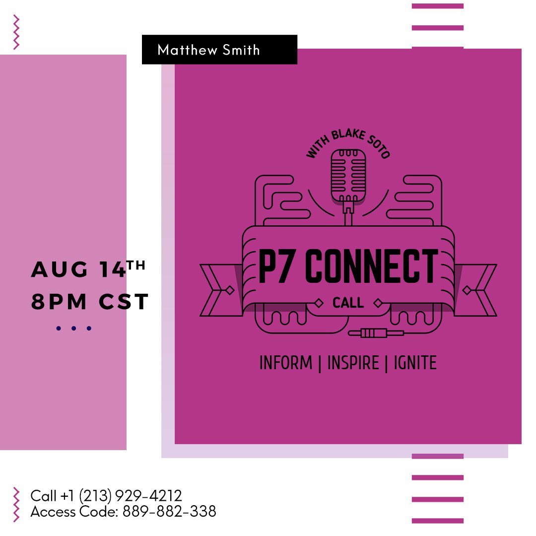 P7clubs's tweet photo. We're going to have an awesome #P7Connect Call tonight starting in 30 minutes! https://t.co/XyFYnkexVK