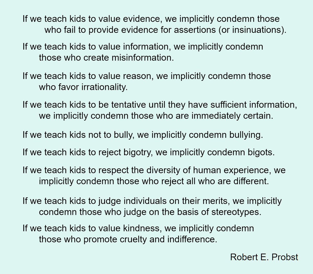 DISRUPTING THINKING was recently attacked for political implications, but there are political implications in all teaching--