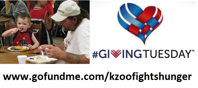 Donate $10 or more on August 15, and we will give a free meal to a homeless person on Friday in Bronson Park. Link: gofundme.com/kzoofightshung…