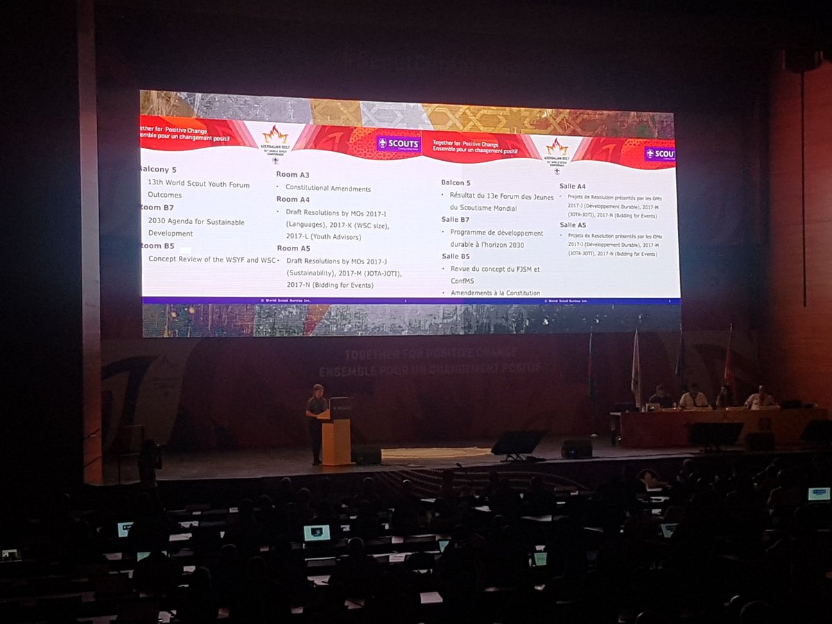 WSC&WSYF2017 (@worldscoutconf) on Twitter photo After the presentation of the 23rd <a href="/wsj2015/">World Scout Jamboree</a> and the financial reports, the breakout session will take place at the #ScoutConference After the presentation of the 23rd <a href="/wsj2015/">World Scout Jamboree</a> and the financial reports, the breakout session will take place at the #ScoutConference