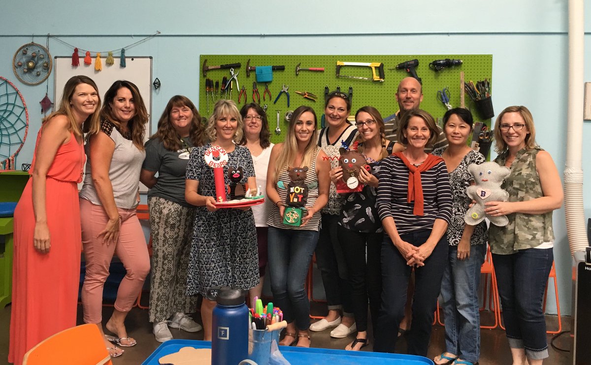 drkristyandre's tweet photo. Great team building @Childcreativity &amp; awesome #MakerSpace ideas for @bensonbears1! We are excited for the new school year! https://t.co/R2CCb9Hg20