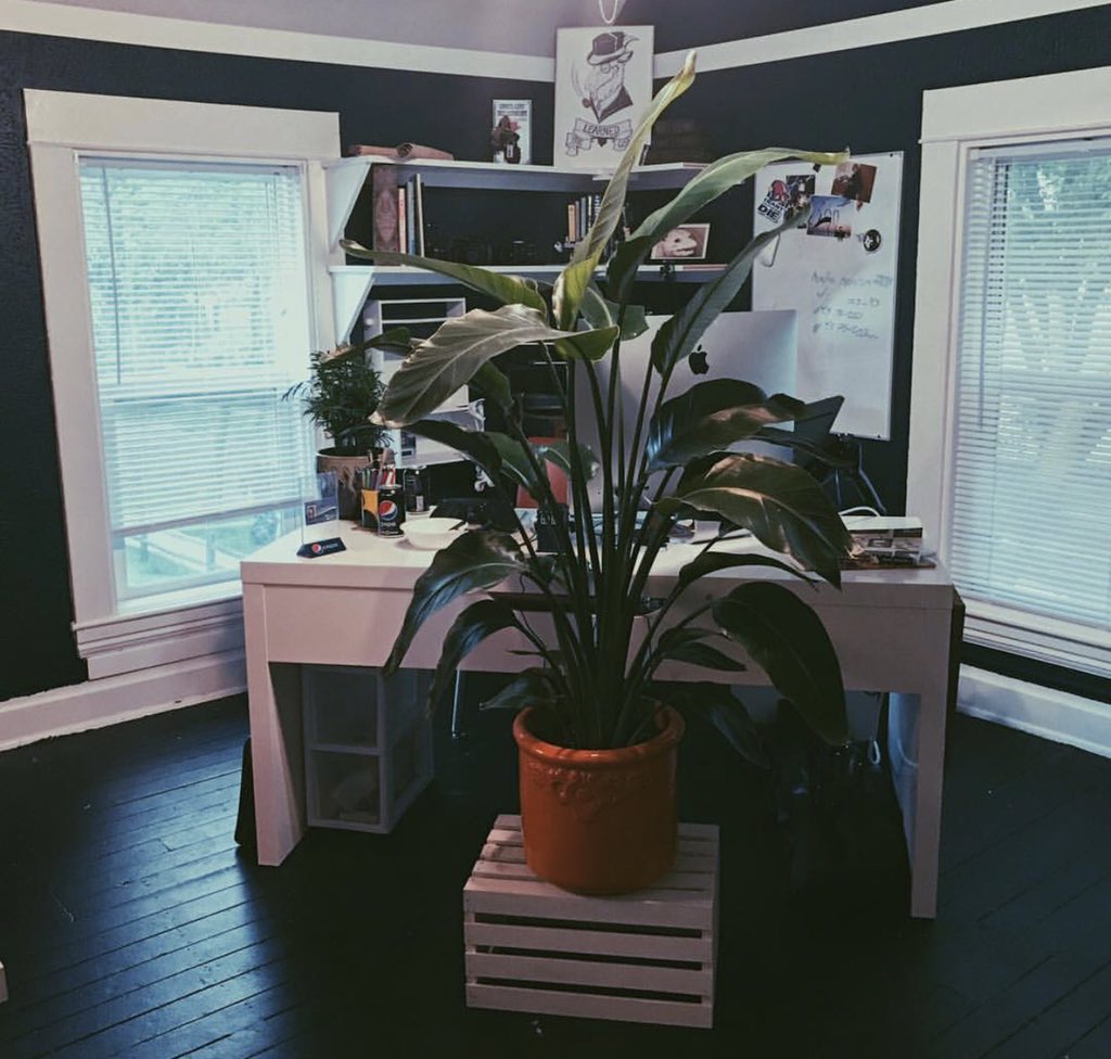 KippCreations's tweet photo. @heyjenbartel Wish I was done decorating/organizing so I could get a better shot of the actual desk space. But this is my newly painted office! https://t.co/Mnrt5dxuj2