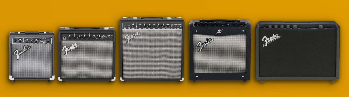 Fender's tweet photo. Check out these five #amplifiers that are perfect for those just starting to play guitar. https://t.co/pWhnDXCVs7 https://t.co/yxPYeJ6mVh