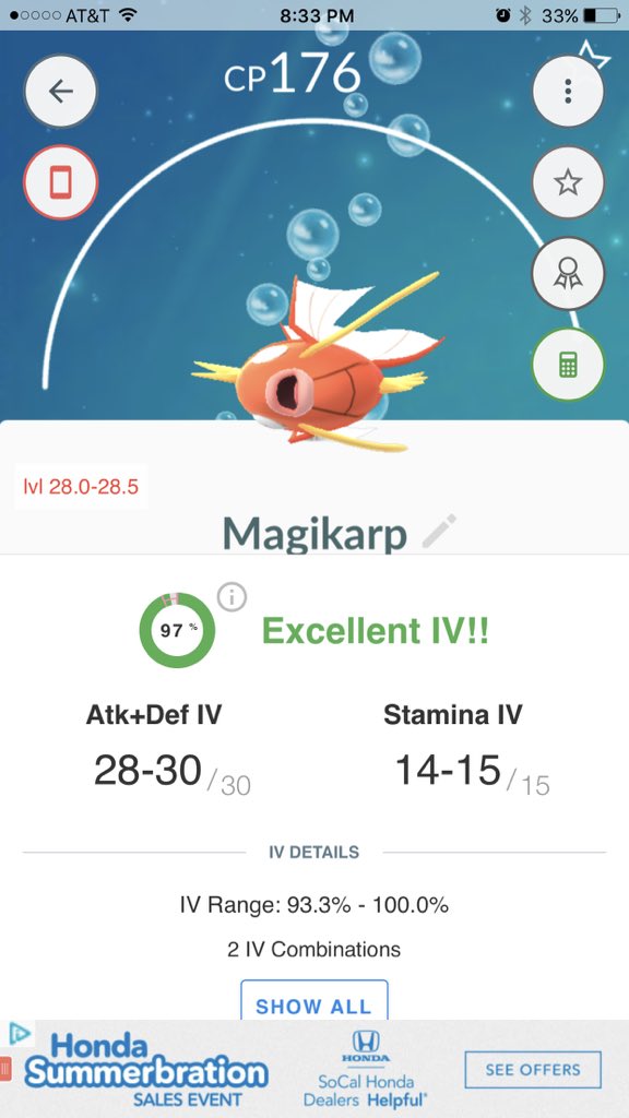 Magikarp Cp Chart