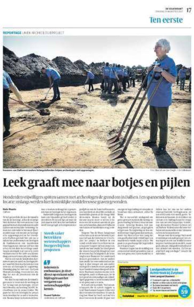 Een blik in de landelijke ochtendkranten. Veel aandacht voor opgraving #Dalfsen #schatvandalfsen