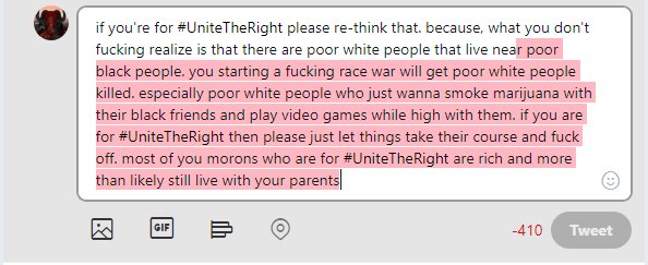 if you're for #UniteTheRight please re-think that https://t.co/5wqm9NH0MD<a href="/tag/unitetheright"class="tags">#UniteTheRight</a>