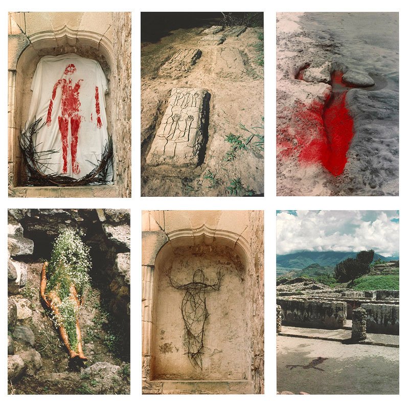Cuban born artist Ana Mendieta's goddess-like Silueta Series (1973–1980), combining performance and land art #womensart