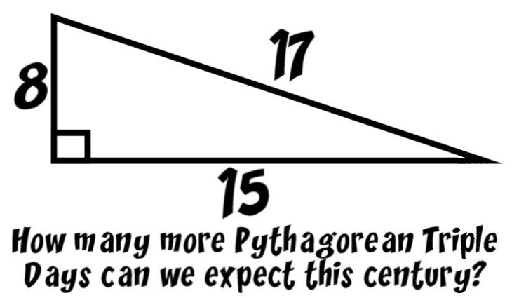 Today's a Pythagorean Triple Day (you'll either write it as 15.8....