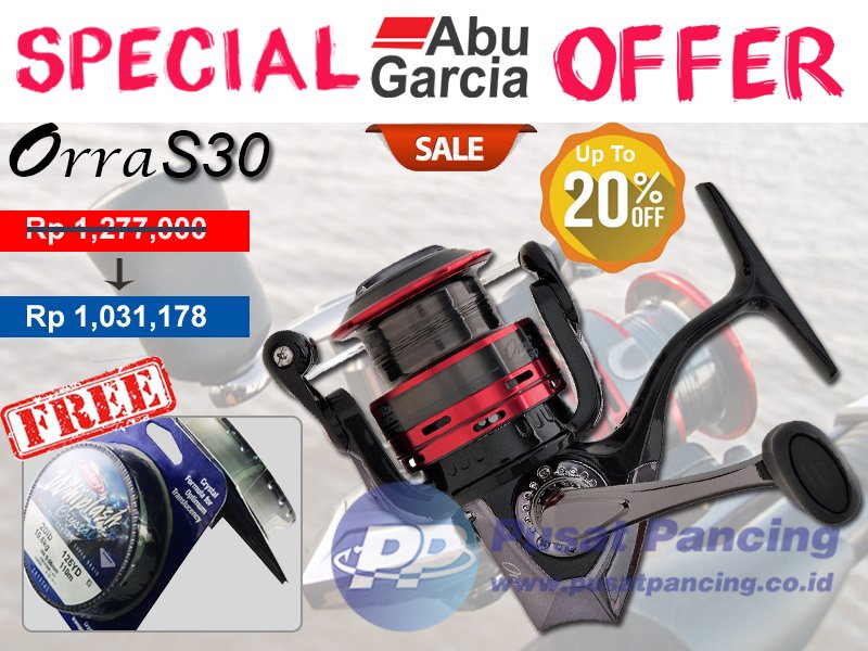 pusatpancingid's tweet photo. Reel Orra S30 #Reel #Spinning #Orra #Promo #PaketHemat #AbuGarcia #TokoOnline #TokoPancing #PusatPancing #TerusGerak https://t.co/tykisREbSq https://t.co/5LG92ivUMP