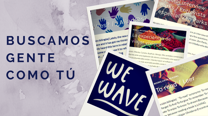 wewavemagazine's tweet photo. ¡Buscamos gente como tú! Si te gusta escribir o la pintura, la fotografía y el diseño, y compartes la filosofía de We Wave, .... -> https://t.co/Ts5yKefhJl