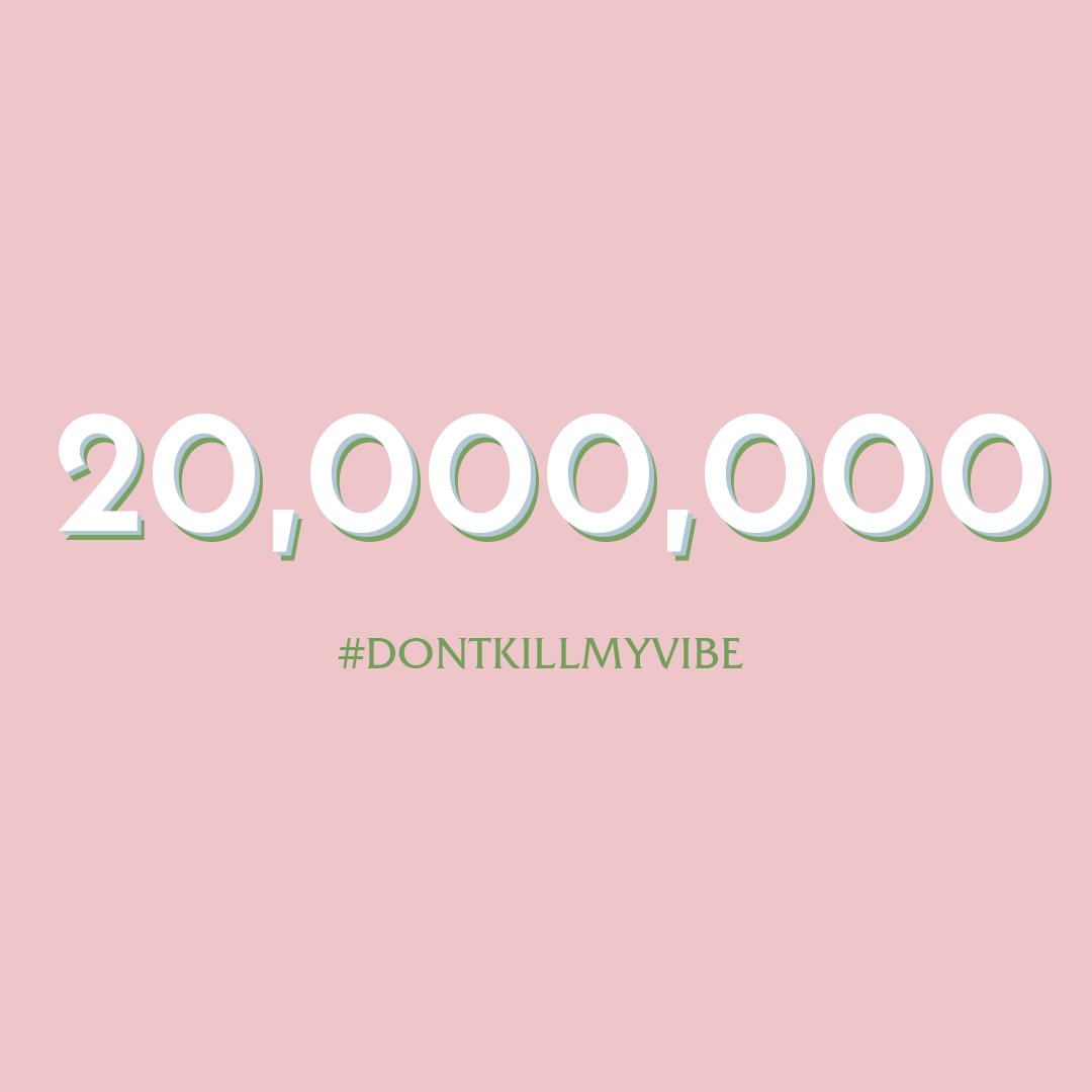 thisissigrid's tweet photo. ALRIGHT don't kill my vibe hit 20 MILLION STREAMS on Spotify!!!! 😭 💙 😭 https://t.co/cwYhF3tOQW https://t.co/tuyCHxmGzt