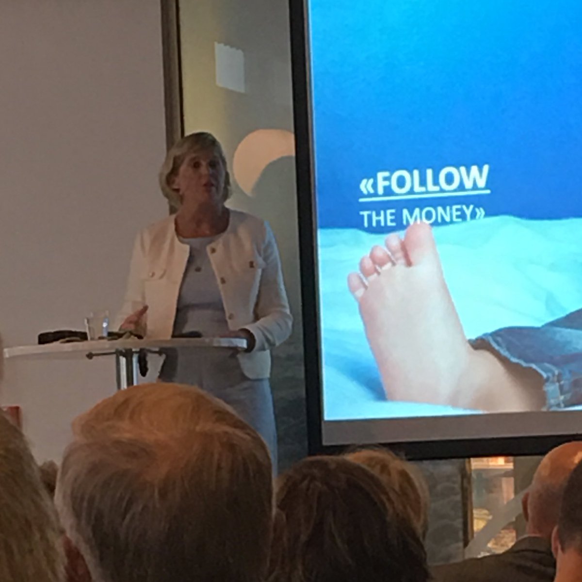 Torund's tweet photo. Follow the money and we see a new green economy growing, says @TrudeSundset @Gassnova #prosin conference #Arendalsuka17 @NorskIndustri https://t.co/0ENf1BIkOX